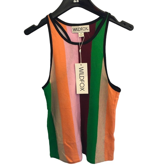 Wildfox Royce sherbet stripe tank top - Picture 2 of 9